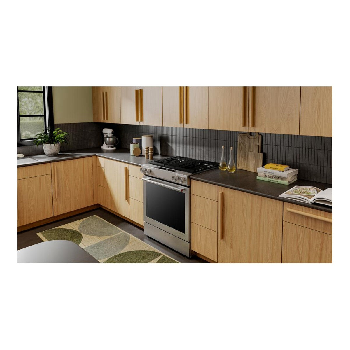 30-Inch 4-Burner Dual Fuel Downdraft Slide-In Range