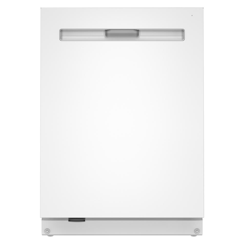 24-inch white top control dishwasher with hidden handle and sleek minimal design in kitchenware and appliances collections