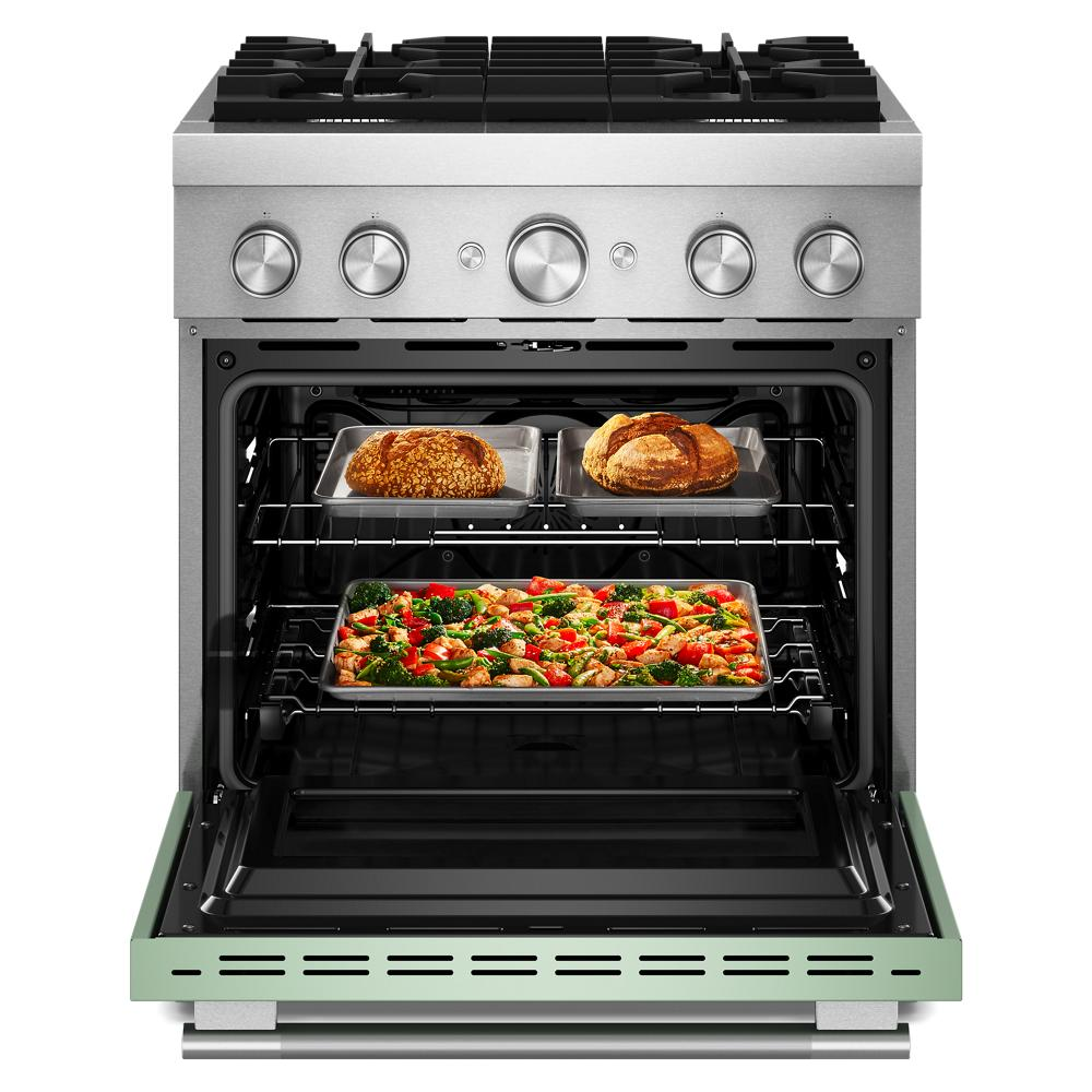 30-Inch 4 Burner Commercial-Style Dual Fuel Range with No Preheat Air Fry Mode