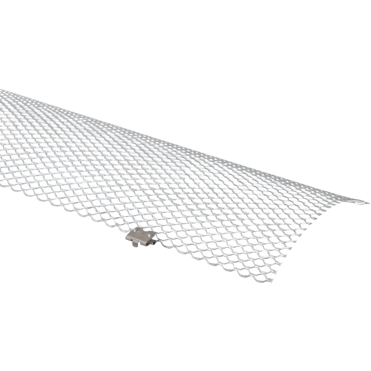 Galvanized hinged mesh gutter guard designed to prevent debris buildup for home improvement use