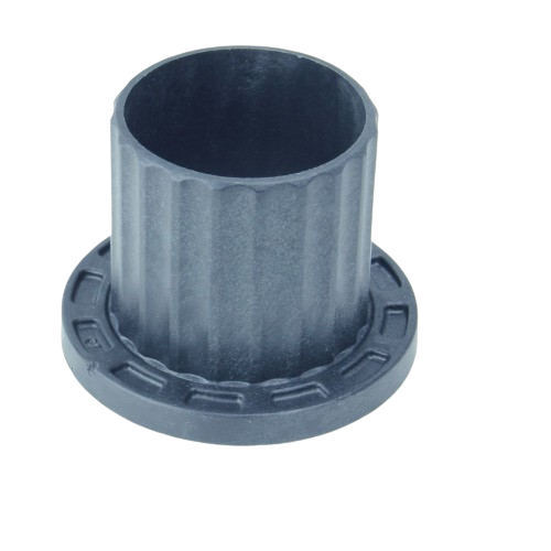 Cylindrical flanged bushing in dark metal finish designed for durable mechanical and home improvement use