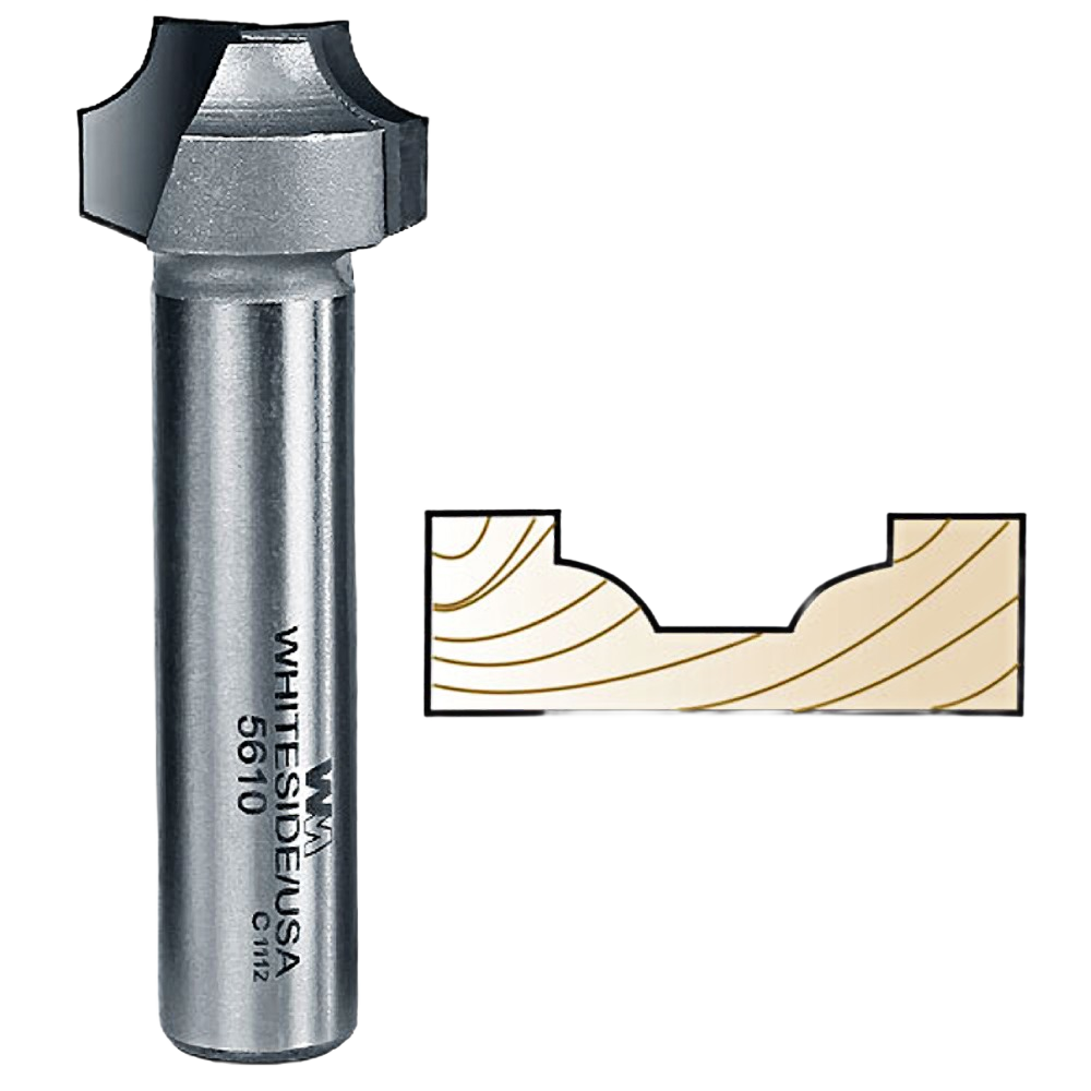 Router bit for bead stile profiles in MDF doors, designed for clean cuts in woodworking and power tool accessories collections