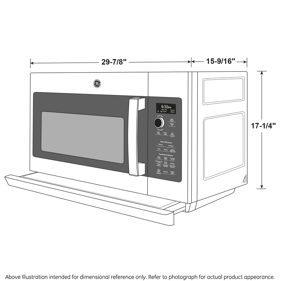 GE Profile™ 2.2 Cu. Ft. Over-the-Range Sensor Microwave Oven with Extendable Slide-Out Vent