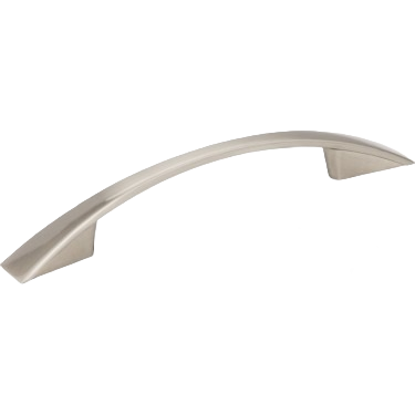 Satin nickel cabinet pull with 96mm hole spacing, sleek design for furniture hardware and home improvement collections under $50