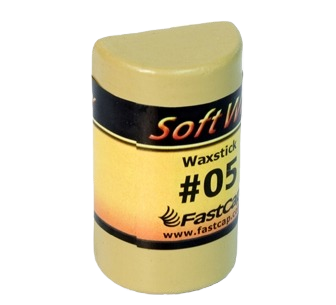 Fog grey softwax stick with rounded top, used for wood finishing and home improvement projects
