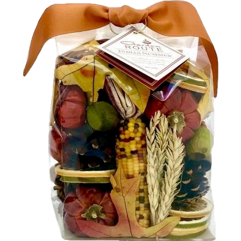 Decorative small potpourri blend with dried botanicals including mini corn, wheat, and autumnal accents for home decor under $50