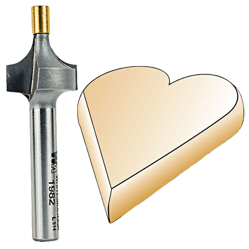 Router bit with brass pilot for fine roundover edges in tool accessories and drill bits collections under $50