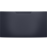 Black laundry pedestal with integrated handle for washer or dryer, part of appliance parts and accessories collection