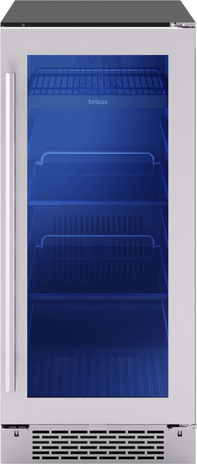 Brisas Bev Cooler, 15in UC, SS+Gls, Rvs, 1Z
