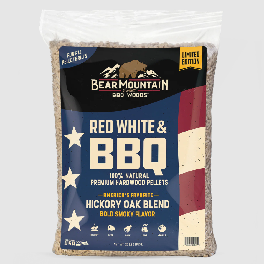 Bear Mountain Red White & BBQ Craft Blends Wood Pellets, 20 lbs.