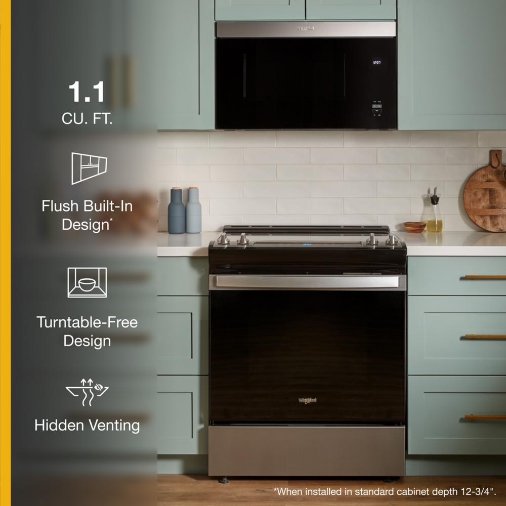 1.1 Cu. Ft. Flush Mount Microwave with Turntable-Free Design
