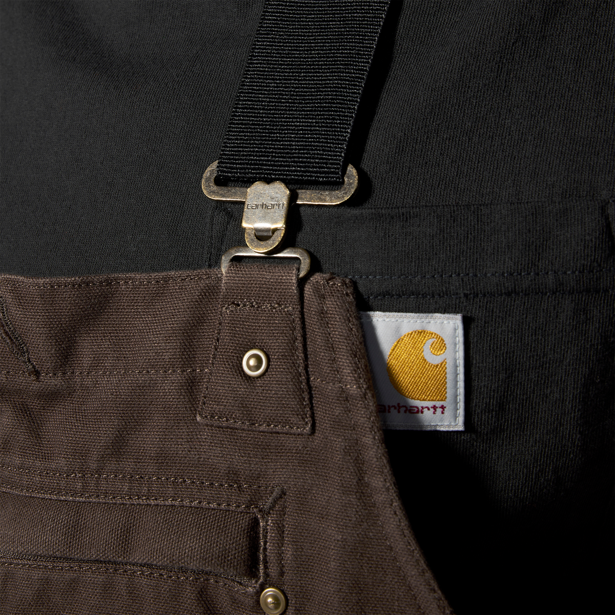 Carhartt Washed Duck Insulated Bib Overall - Dark Brown, 3XL
