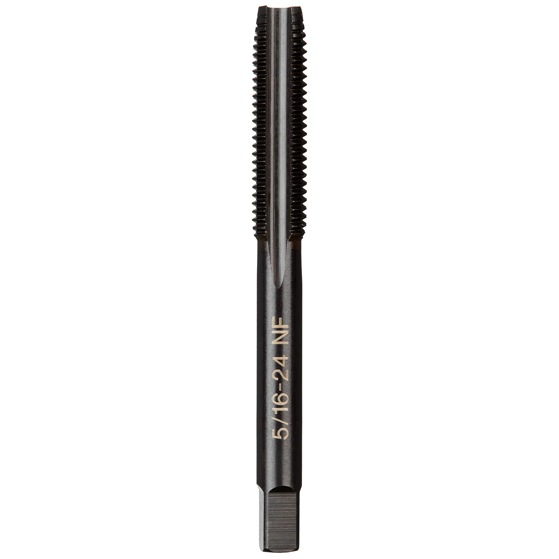 Black metal straight flute plug tap for creating precise internal threads in tool accessories and power tool use under $50