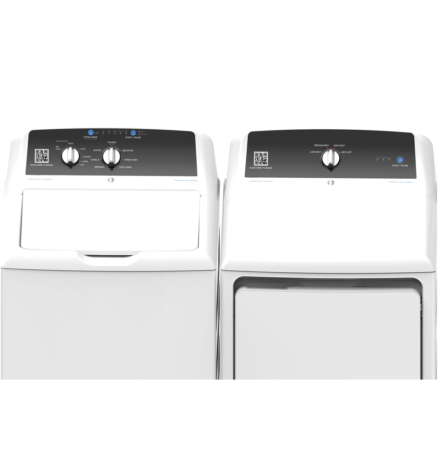 GE® 7.4 cu. ft. Capacity aluminized alloy drum Commercial Electric Dryer with Sensor Dry, Built-In App Payment System SITE WIFI REQUIRED
