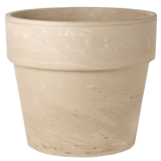 Clay-colored granite textured planter pot with a wide rim, suited for home gardening and decor use