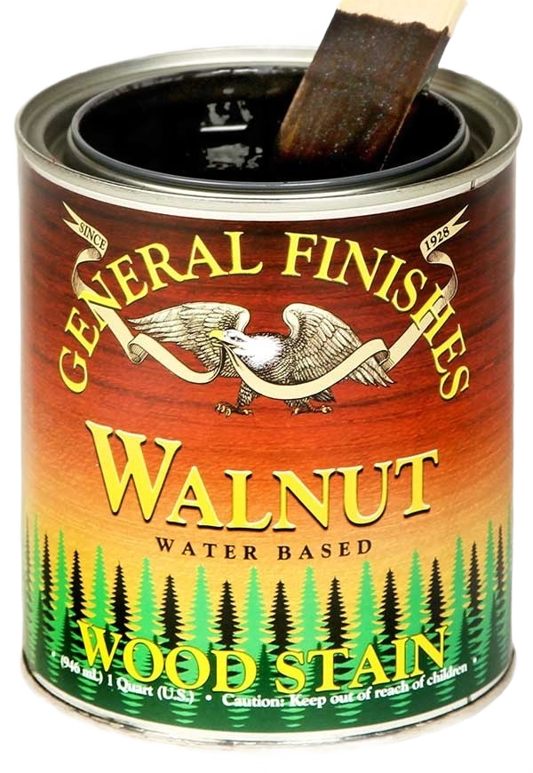 General Finishes Walnut Water Based Wood Stain, 1 Quart