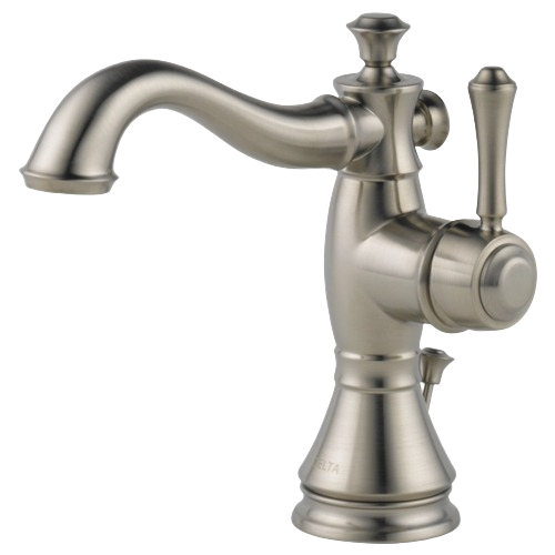 Stainless single-handle bathroom faucet with classic design for bathroom sink and plumbing improvement projects