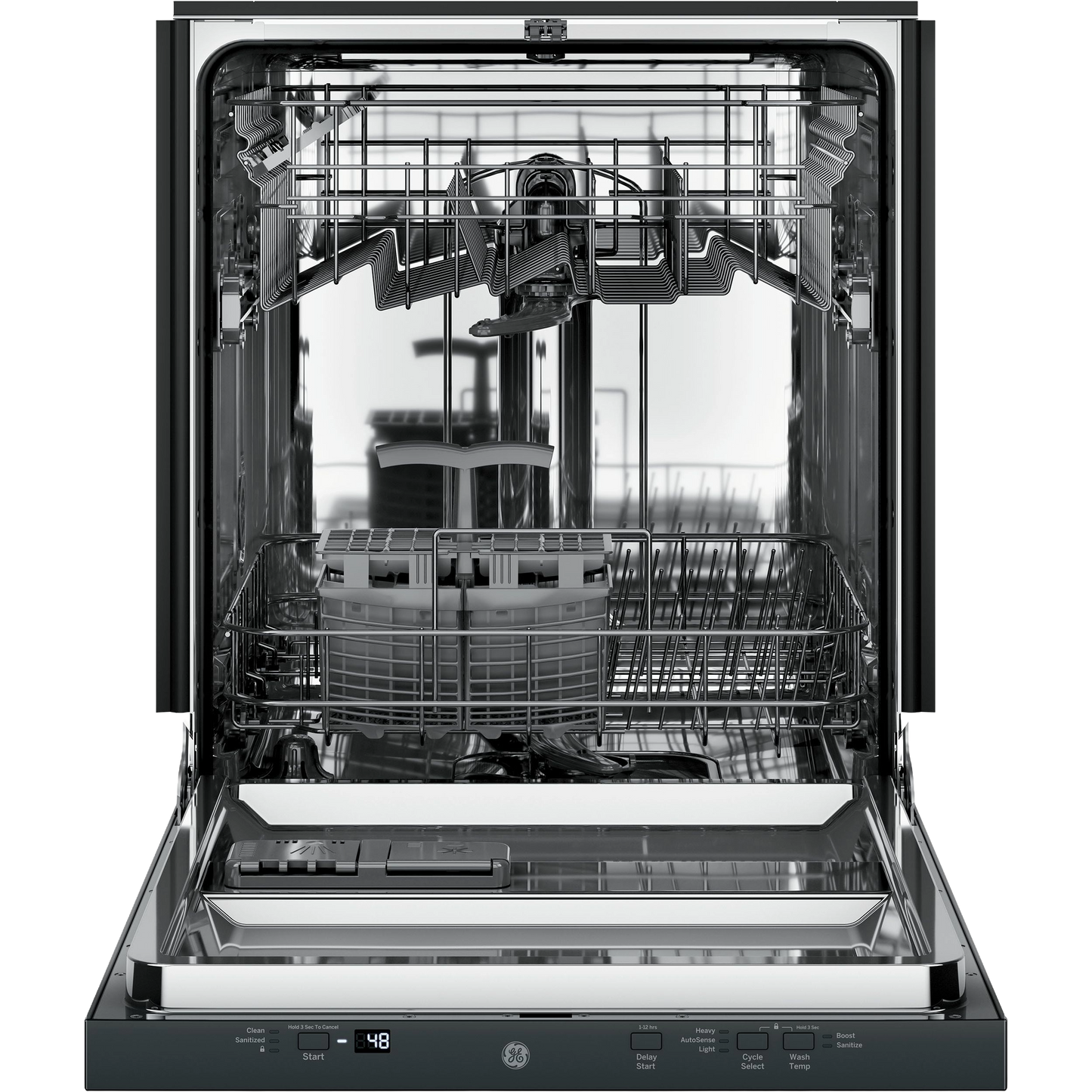 GE® ENERGY STAR® ADA Compliant Stainless Steel Interior Dishwasher with Sanitize Cycle