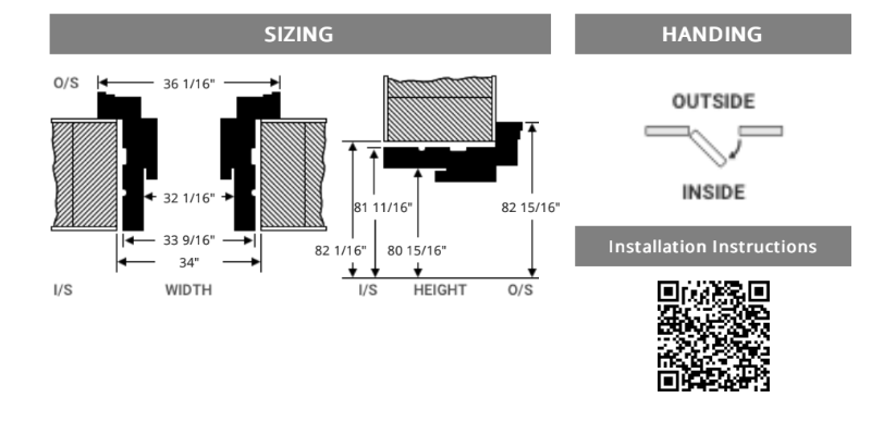 ProVia Right Hand Inswing 6 Panel Fiberglass Door 32x80
