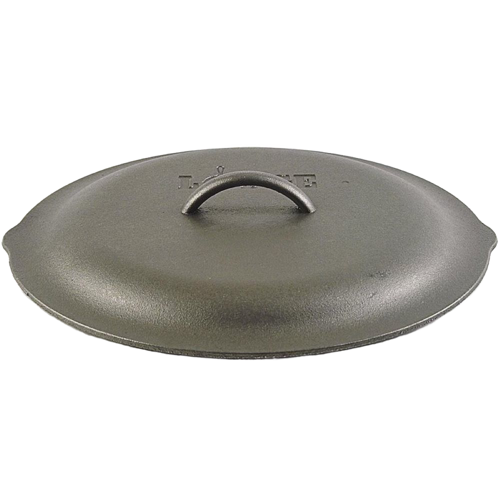 Seasoned cast iron skillet lid with loop handle and self-basting design in Kitchenware and Lodge Cast Iron collections under $50