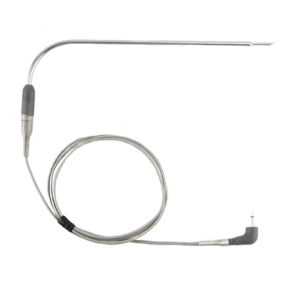 47-inch stainless steel high-temperature cooking probe with right-angle bend for grilling and outdoor cooking accessories