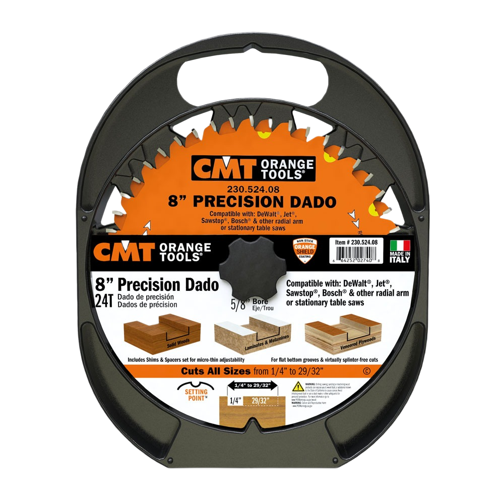 CMT Orange Tools 8" 24T Precision Dado Blade Set