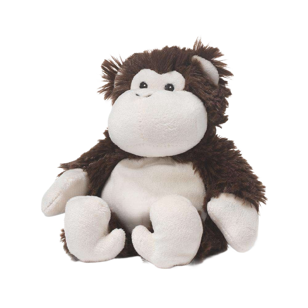 Soft microwavable plush monkey toy with brown and cream fur for dolls and stuffed animals collection under $50