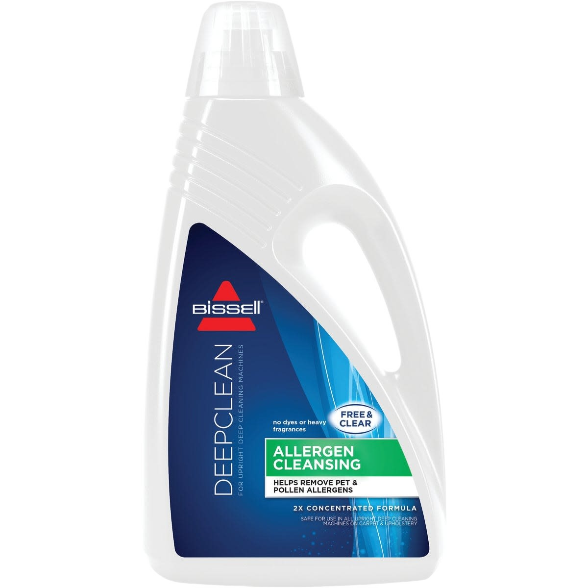 White plastic bottle of allergen removal cleaner for upholstery and carpet in floor care and home improvement under $50 category