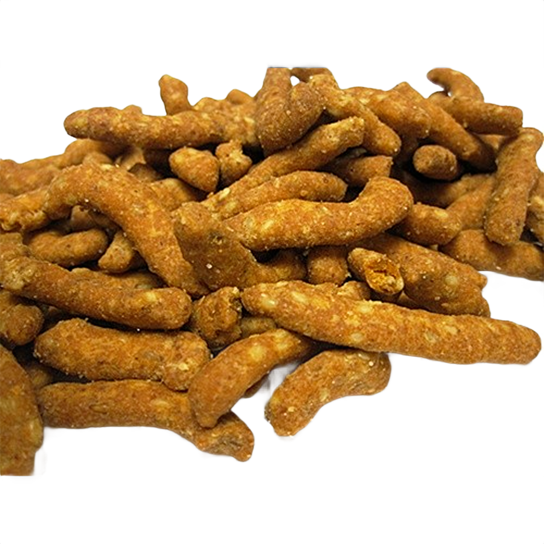 Crunchy cheddar-coated sesame sticks snack in the candy and food & beverage collection under $50