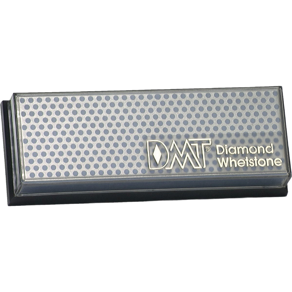 Coarse diamond sharpening stone with metal surface and black base for tool maintenance and home improvement tasks