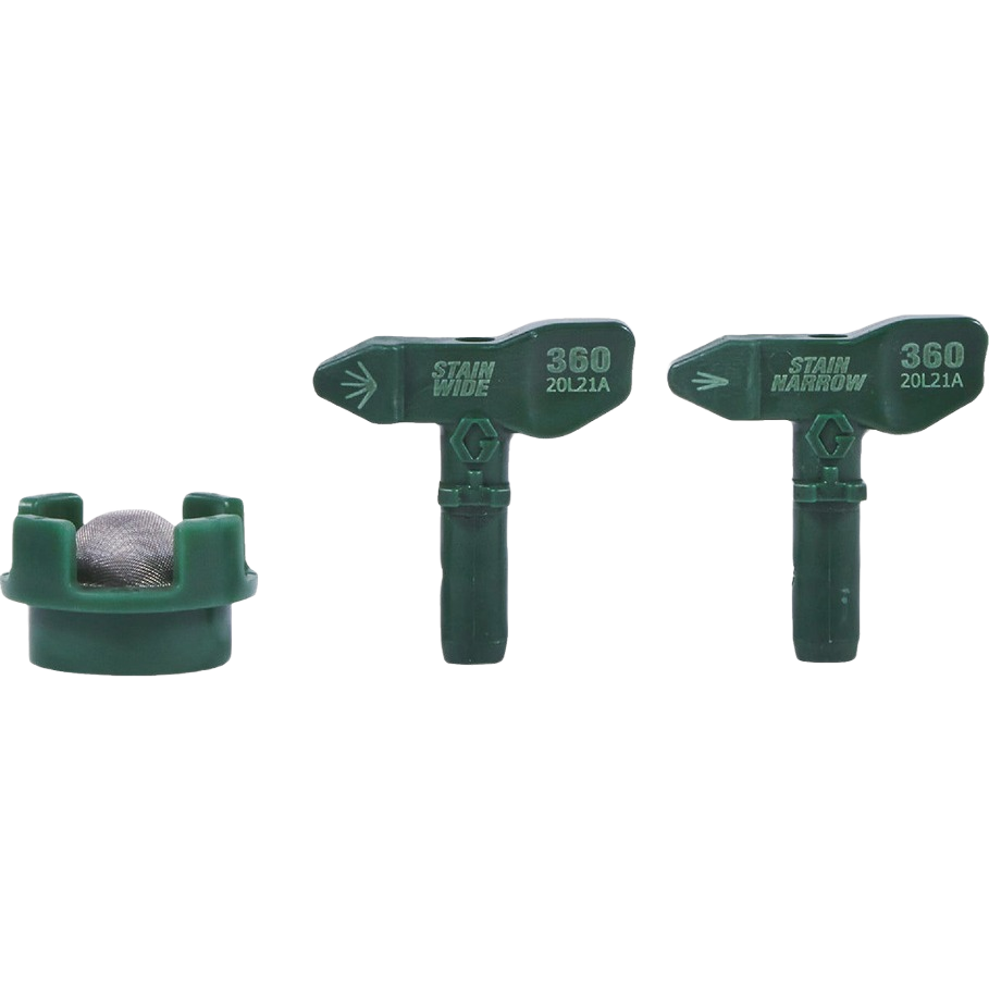 Green dual spray tips and filter piece kit for stain application in paint sprayers and home improvement tools collection under $50