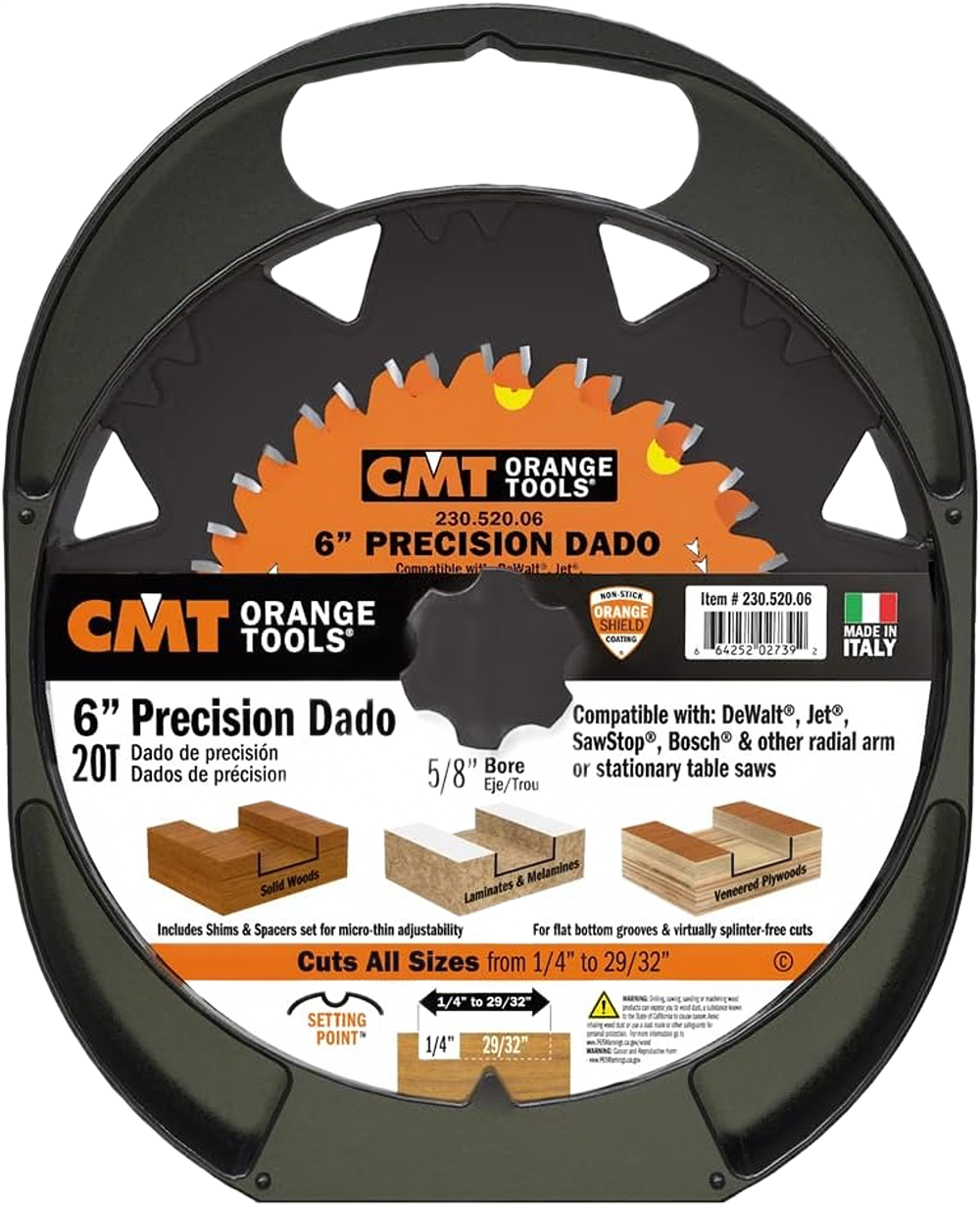 CMT Orange Tools 6" 20T Precision Dado Blade Set