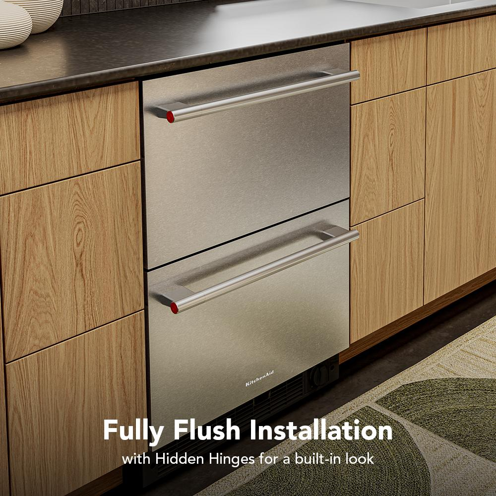 24" Panel-Ready Undercounter Double-Drawer Refrigerator