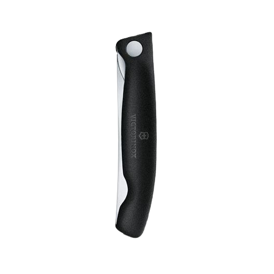 Compact black foldable paring knife with ergonomic handle for versatile use in kitchenware and cooking utensil collections under $50