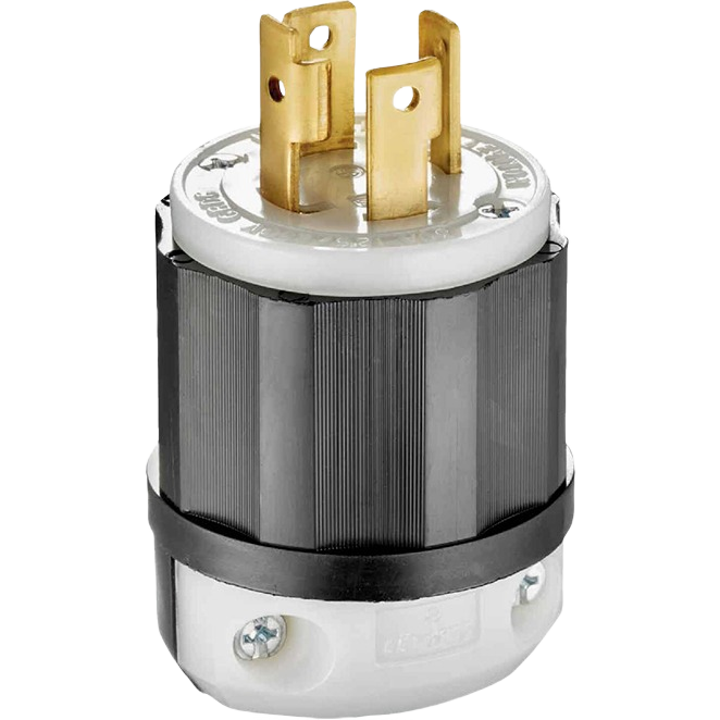 Industrial grade 30 Amp 4-wire 3-pole locking cord plug for electrical and wire home improvement projects