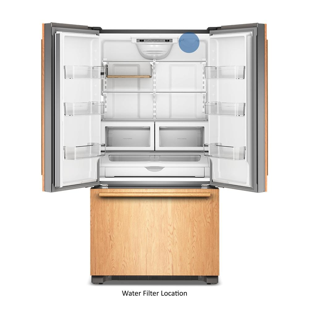 22 Cu. Ft. 36-Inch Panel-Ready Counter-Depth French Door Refrigerator with Internal Water Dispenser