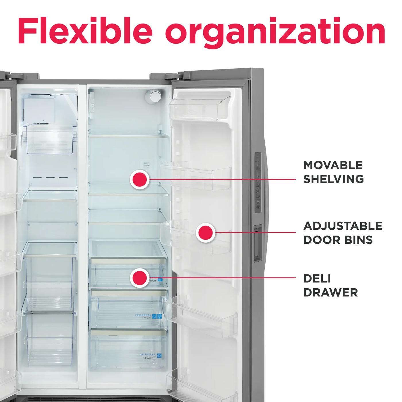 26 Cu. Ft. 36" Standard Depth Side by Side Refrigerator