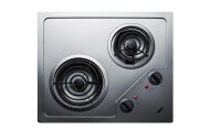 21" Wide 115V 2-Burner Coil Cooktop