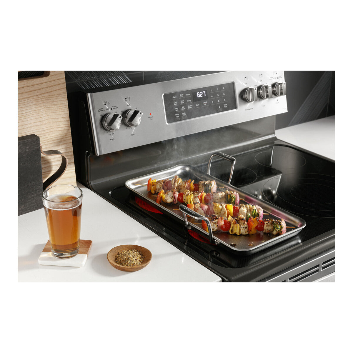 GE Profile™ 30" Smart Free-Standing Electric Double Oven Convection Range with No Preheat Air Fry