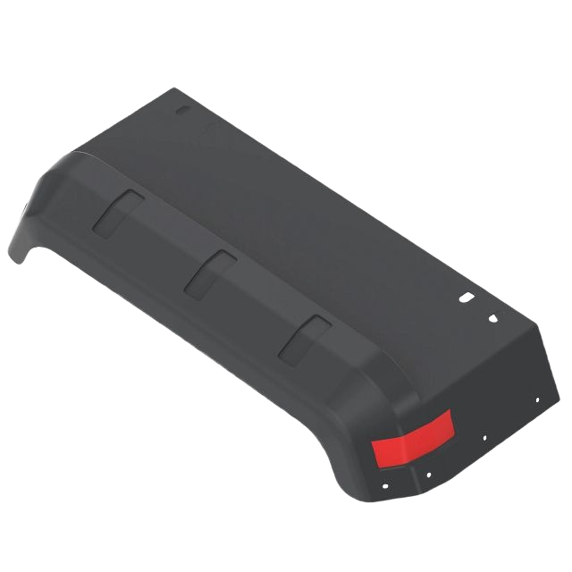 Black rear fender with red accents for John Deere Gator, part of automotive and car truck accessories collections