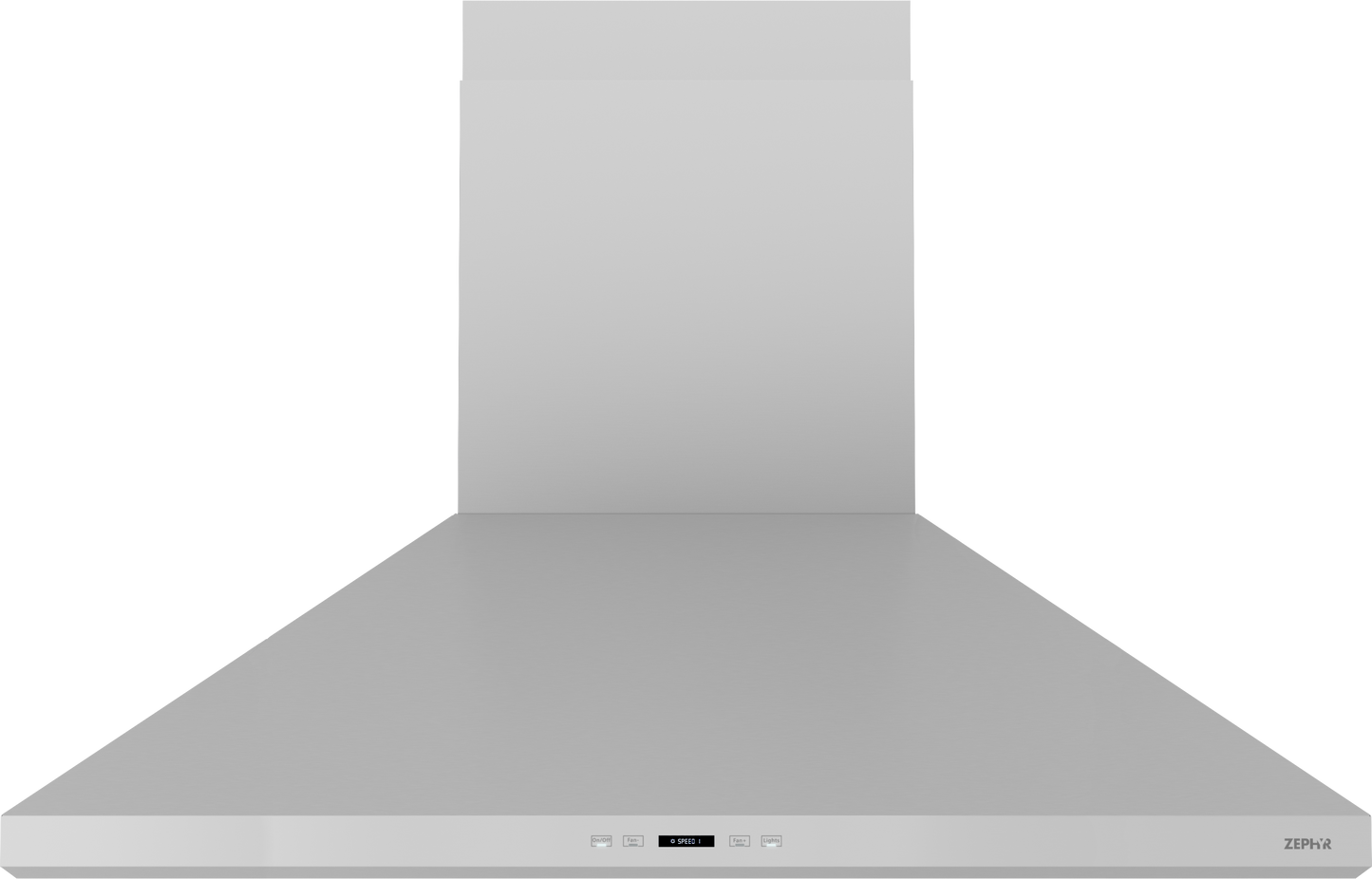 Stainless steel 42-inch island range hood with LED lighting and modern sleek design for home improvement kitchens