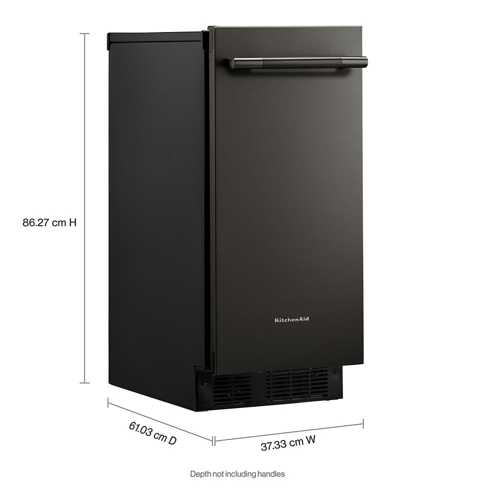 15-Inch 25 lb. Automatic Ice Maker with Clear Ice Technology in Black Ore