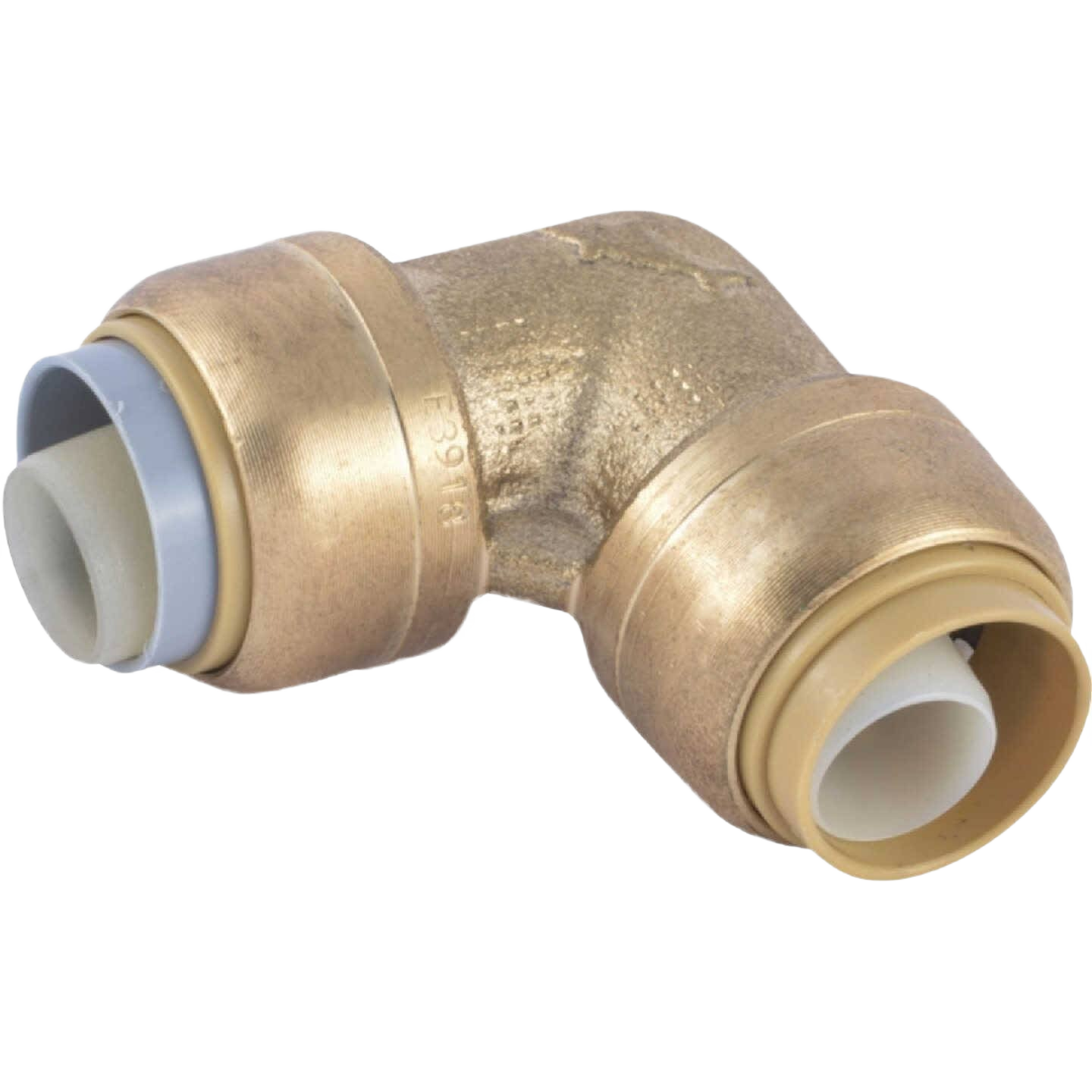 Brass 90-degree push-to-connect polybutylene elbow fitting for plumbing in Pipes & Fittings and Push Fittings collections