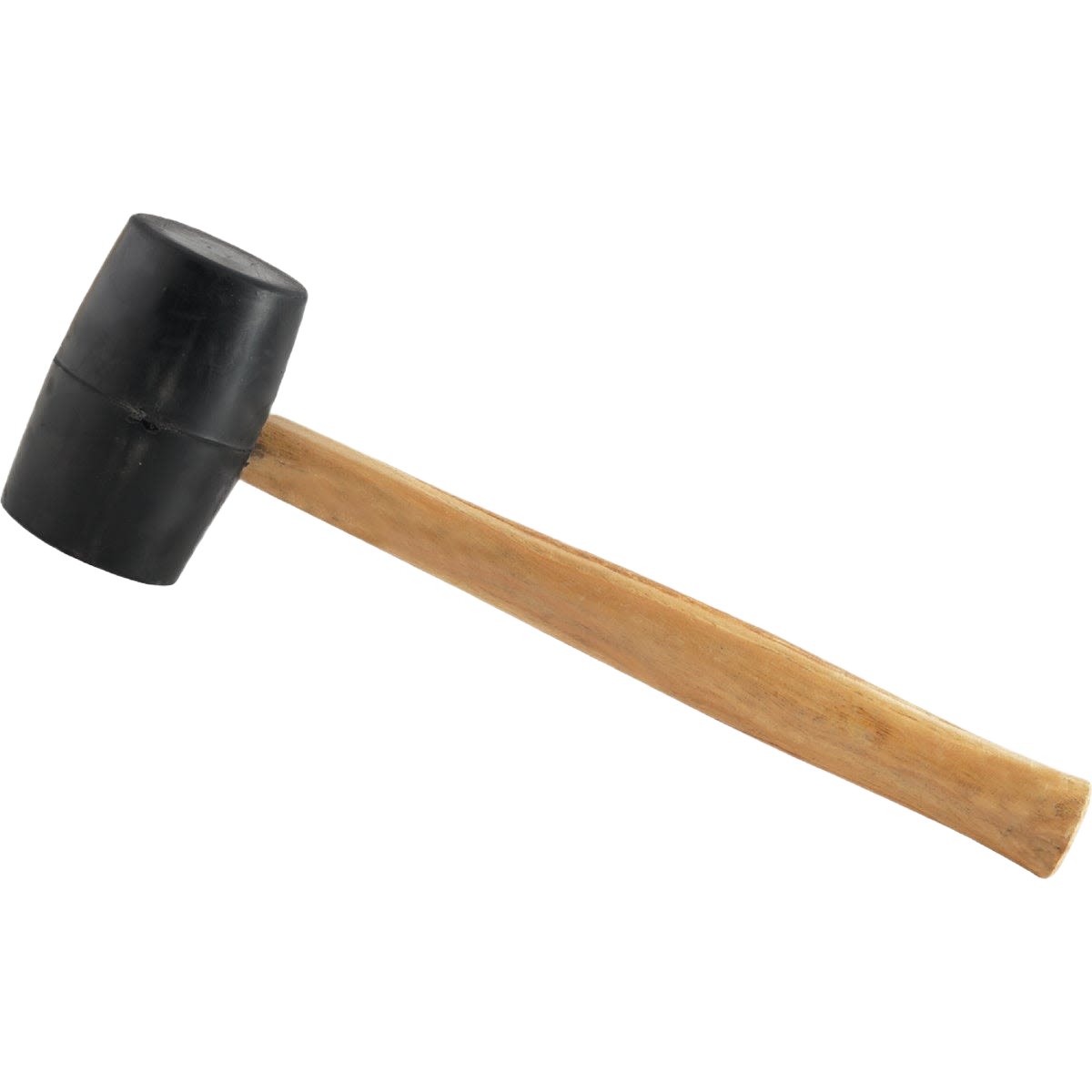 16 oz rubber mallet with smooth hardwood handle designed for tools and home improvement tasks