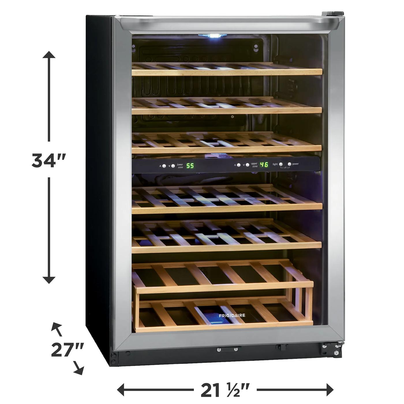 45 Bottle Two-Zone Wine Cooler