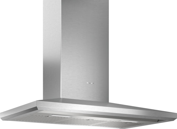 wall-mounted pyramid chimney range hood in stainless steel for kitchen ventilation and home improvement