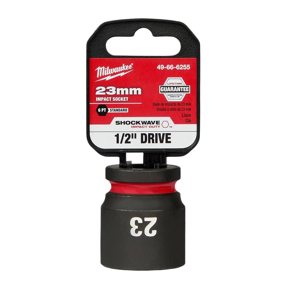 23-mm 6 point impact socket with 1/2 inch drive, part of Milwaukee Hand Tools and Sockets & Ratchets collections