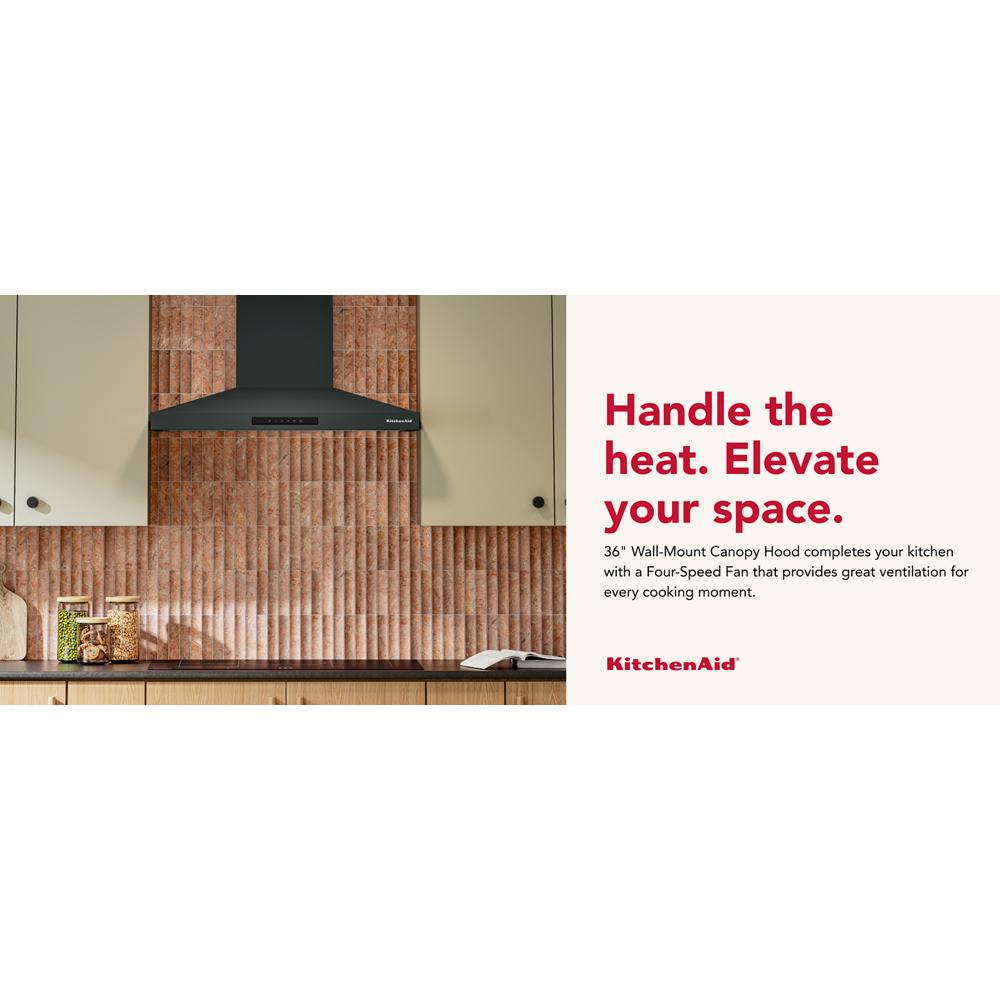 KitchenAid® 36-inch Wall-Mount, 4-Speed Canopy Hood