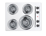 24" Wide 4-Burner Coil Cooktop