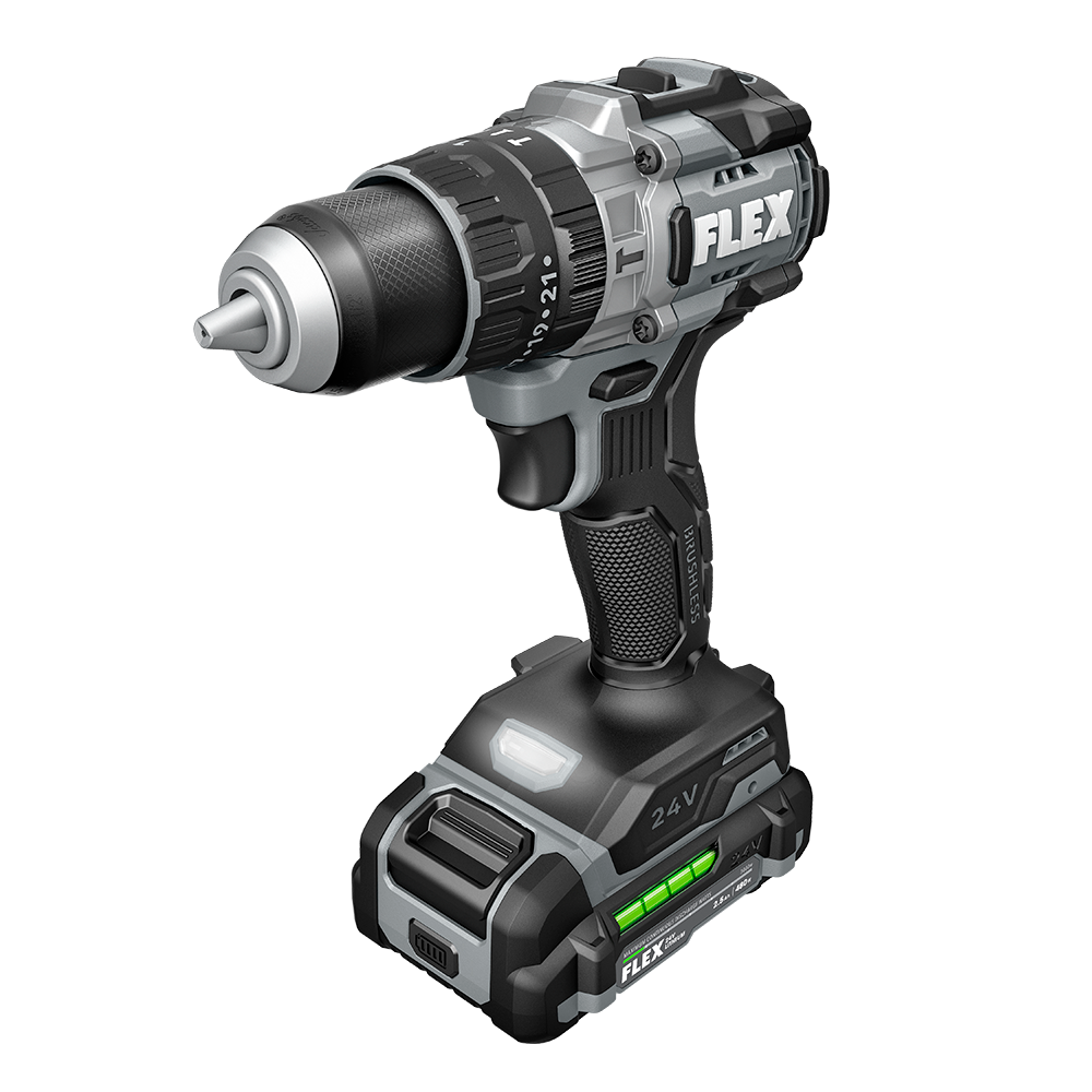 FLEX 24V 1/2" 2-Speed Hammer Drill Kit